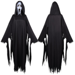 Ghostface žudiko apsiausto kaukės kostiumas vyri&scaron;kas, siaubo filmas, Helovino kostiumas XL black