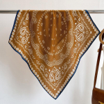 Oranžinis ka&scaron;myro gėlės medvilninis ir lininis plaukų &scaron;alikas Mažas kvadratinis &scaron;alikas Moteri&scaron;kas plonas &scaron;alikas Lininis galvos apdangalas Universalūs mar&scaron;kiniai No Spec