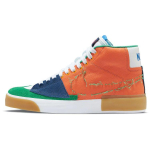 Nike Zoom Blazer Mid Edge SB Daugiaspalviai Unisex Sportbačiai Saugiai Oranžiniai Universiteto Aukso Balti DA2189-800 42 red