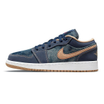 Air Jordan 1 Low SE GS Džinsiniai Vaikų Kedai Mėlyni Midnight-Navy Muslin DM4692-400 36