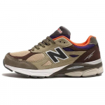 Teddy Santis x New Balance 990v3 Pagaminti JAV Smėlio spalvos Oranžiniai Unisex Kedai Ruda Mėlyna M990BT3 36