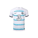 Nike Chelsea i&scaron;vykos Nr. 3 dryžuoti raidės apvalia i&scaron;kirpte trumparankoviai futbolo mar&scaron;kinėliai gerbėjų versija vyri&scaron;ki vir&scaron;utiniai drabužiai balta DM1834-101 S