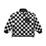 Vans langeliu stovima apykakle užtraukiama vilnos striukė moteri&scaron;kos striukės juoda balta VN000H0RCY4 M