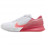 NikeCourt Air Zoom Vapor Pro 2 HC Balti Asters Rožiniai Moteri&scaron;ki Kedai Crimson-Tint Hot-Punch DR6192-107 36.5