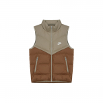 Nike Sportswear Storm-FIT Windrunner Lauko laisvalaikio sportinis užtraukiamas su stovimos apykaklės &scaron;iltas pūkinis liemenė vyri&scaron;ka liemenė Chaki FB8184-248 L