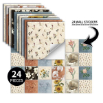 24 vnt. Kūrybingi virtuvės plytelių lipdukai Vandeniui atsparūs Mandala gėlės Plytelių pasta Lipnūs tapetai Miegamojo dekoravimo lipdukai 1 Set 10x10x 24PCS