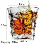 280 ml / 290 ml Crystal Glass Creative besisukantis viskio ledo ra&scaron;tuotas kokteilio stiklo baro alaus puodelis 201-300ml