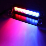 8 LED Universalus automobilio mirksintis &scaron;vyturėlis Transporto priemonės priekinio stiklo mirksinti įspėjamoji signalinė lempa Raudona Mėlyna Policijos avarinės &scaron;viesos 12V