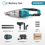 YOFIDRA 1500W Elektrinis Belaidis Dulkių Siurblys Ne&scaron;iojamas Įkraunamas Buitinis Valymo Elektrinis Įrankis Skirtas Makita 18V Akumuliatoriaus Jungčiai 1xBattety-EU Plug