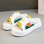 Vasaros Nauji Moteri&scaron;ki Sandalai Madingi Kvėpuojantys Padidinti Baotou Pusiau &scaron;lepetės Moteri&scaron;kos Mažos Baltos Batai Seksuali Suknelė Sandalai Zapatillas 34