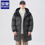 Romon Men's Stylish Hooded Mid-Length Padded Jacket 2XL
