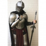 Rankų darbo 18 matuoklės plieno riterio &scaron;arvų kostiumas visam kūnui viduramžių Cosplay