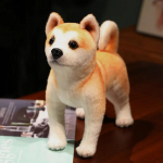 Kar&scaron;tas naujas Akita &scaron;uns pliu&scaron;inis žaislas Mielas simuliacinis &scaron;uo Shiba Inu purus raminantis mergaitės lėlė gimtadienio dovana automobilis 25cm