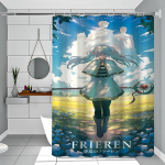 Anime F-Frieren Spausdinimo Vonios Du&scaron;o Užuolaida Poliesterio Vandeniui Atspari Ir Pelėsiui Atspari Namų Dekoro Užuolaida 180x200 cm