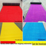 Spalvinga dirbtinio vejos kilimėlio danga - Raudona, Mėlyna, Violetinė, Geltona lauko dekoravimui 2cm Dense Pure Red