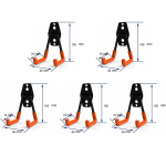 Sunkus metalinis kablys Garažo organizatorius prie sienos tvirtinamas dviračių kabyklos kabliukai prie sienos, neslystantis laikymo kabliukas kopėčioms sodo įrankis 5pcs