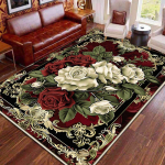 Raudoni Retro Dideli Plotiniai Kilimai Svetainei Europieti&scaron;ka Dekoracija Namų Sofa Zonos Kilimas Nuostabus Miegamasis Neslystantis Grindų Kilimėlis Skalbiamas 80*160cm