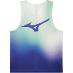 Mizuno Performance serijos apvalios apykaklės marginti greitai džiūstantys rankovių neturintys bėgimo liemenės unisex vir&scaron;utiniai drabužiai saulėlydžio žalia J2CA41P8-34 L white