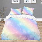 Lova Vaivoryk&scaron;tė Trys Dalys Spalvos Laipsni&scaron;kas Keitimas Mirksėjimas 3D Skaitmeninė Spauda Rinkinys 135 * 200Cm 50 * 80cm * 1 two-piece set white