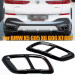 Dvigubos i&scaron;leidimo angos M Sport i&scaron;metimo vamzdžio antgaliai Juodi BMW X5 X6 X7 M50 M60 - gray