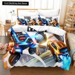 Naujas Rocket League patalynės komplektas lovatiesė vienvietis dvivietis pilnas karalienės karali&scaron;ko dydžio automobilis Rocket League lovos komplektas vaikams berniukui miegamojo antklodės užvalkalas EU Single(135*200cm)3pcs