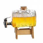 Statinaitės viskio dekanterio rinkinys, Pilnas rinkinys su 2 viskio stiklais, Individualizuotas dekanterio stovas, Nerūdijančio plieno dozatorius