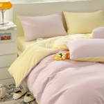 Derančios spalvos dvipusis skalautas &scaron;ukuotinis medvilninis keturių dalių komplektas - Trys dalys pavasario/rudens paklodžių ir antklodės užvalkalų rinkinys 1.2m bed sheet 3pcs