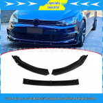 Volkswagen Golf MK7/7.5 2014-2017 Priekinis lūpa, buferio difuzorius, 3 dalių modifikuotas Matte Black