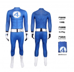 Helovino kostiumas Fantasti&scaron;kasis ketvertas 2cosplay Ponas. Fantasti&scaron;kas nematomo žmogaus Žaibo vienasvienas kostiumas cosplay 150cm blue