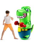 Joyfy 119 cm pripučiamas T-Rex dinozauro bokso mai&scaron;as vaikams, dovana, su at&scaron;okimo funkcija ir smūgiavimo žaislu
