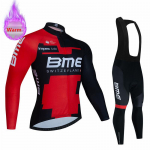 Bmcing Team Ropa Ciclismo &Scaron;iltas 2025 Žiemos Terminis Vilnos Dviračių Drabužiai Vyri&scaron;kas Džersio Kostiumas Lauko Važiavimo Dviratis MTB Kombinezoninės Kelnės Rinkinys XXL black