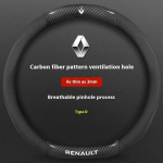 Ratų gaubtai automobilio anglies pluo&scaron;to odinis vairo gaubtas, skirtas &bdquo;Renault Talisman Laguna Sandero Scenic Kadjar Captur Clio KWID Megane&ldquo;