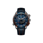 CITIZEN PROMASTER &Scaron;viesos energija maitinamas kvarcinis mechanizmas Karvės odos dirželis Laikrodis Vyri&scaron;ki laikrodžiai Mėlynas ciferblatas JW0149-10L Blue Dial