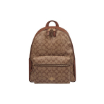 Coach Charlie 30 Klasikinis monogramos ra&scaron;tas Užtrauktukas Padengtas drobės kuprinė Moteri&scaron;ka kuprinė Chaki 58314-IME74 Gift Box Sets (Basic Set+Black Box)