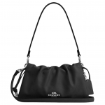 Coach Faye 26 Logotipo Rai&scaron;telis Magnetinis Užsegimas Odinė Debesies Rankinė Moteri&scaron;kos Rankinės Juoda CV529-SVBK Basic Set (Bag+Dust Bag)