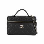 Chanel 26c Dvigubo C Logotipo Deimantų Ra&scaron;to Odinė Grandinėlės Dėžutės Rankinė Pagaminta I&scaron; Grūdėtos Karvės Odos Su Auksiniais Metaliniais Elementais Pečiuko Rankinė Moteri&scaron;ka Juoda Gift Set(Basic Set+Box+Shopping Bag) juoda