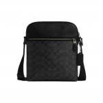 Coach Signature drobės ir odos vertikali per petį ne&scaron;iojama rankinė, juoda, unisex, kasdieniam naudojimui Basic Set (Bag+Dust Bag)