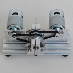 12V 24V DC dviejų velenų variklio pavaros rinkinys 775 795 895 DC variklis Didelis sukimo momentas Laiko diržo skriemuliai 60 80 dantų Sinchroniniai ratai 775 Motor - 60 Teeth
