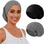 &Scaron;ilkinė miego kepuraitė moterims, reguliuojama &scaron;ilkiniu satinu pamu&scaron;ta miego kepurė, &scaron;ilkinis plaukų apvyniojimas, laisva kepurė-beanie