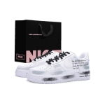 Nike Air Force 1 Cushioning Abrasion Resistant Low top Skateboard Shoes Unisex White Black CW2288-111(Team1326-XBOX) 36 black