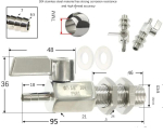 304 Nerūdijančio Plieno Žarnos Jungtis Mini Rutulinis Vožtuvas Sanitarinis 7mm 8mm 10mm 12mm Dujų Vandens Aliejaus Žarnos Jungtis Mikro Vožtuvas Žuvų Bakas (as the picture,Thread)