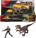 Mattel Jurassic World Reborn Žmonės Dinzaurai Figūrėlės Paketas Zora Bennett Velociraptorius Tikslus pagal filmą Colių Mastelis Judinamas Elementas & & 3.75 Kolekcinis