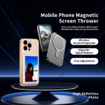Belaidžio ry&scaron;io magnetinis galinio vaizdo veidrodėlis telefono fotografijai ir tiesioginei transliacijai Magnetic Screen Mirroring Device balta