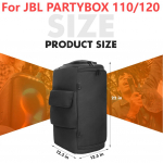 Ne&scaron;iojama kolonėlės apsauga nuo dulkių, skirta JBL PartyBox 1000/710/520/320/310/120/110, vandeniui atsparus kolonėlės dėklas, kelioninis apsauginis laikymo krep&scaron;ys
