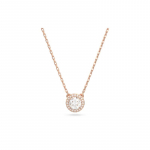 Swarovski Una Angelic Madingas ir I&scaron;skirtinis Sintetinis Kubinis Cirkonis Karoliai Moteri&scaron;kas Baltas/Rožinis Auksas 5636272 auksas