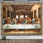 Paskutinės vakarienės gobelenas Jėzus Sieninė dekoracija Kalėdos Kristus Velykos Aliejinė tapyba Miegamojo dekoracija Estetiniai meno plakatai 150X200CM