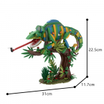 MOC Chameleon Building Blocks Modelis Reptilija Leopardų Ra&scaron;tas Geckas Plytos Dykumos Skorpionas DIY Surinkimas &Scaron;vietimo Žaislai Vaikų Dovanos