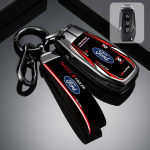 Metalinis Odinis Automobilio I&scaron;maniojo Rakto Dangtelis Apsauginis Korpusas Ford Focus Mk2 Mk3 Mk4 Fiesta EcoSport Mondeo Ranger Mustang Lipdukas (as the picture,1pc) gray