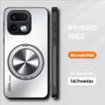 AG Matinis magnetinis dėklas Realme 16 Pro Plus, 360&deg; besisukantis žiedas, belaidžio įkrovimo palaikymas, kietas dangtelis Realme 16Pro + realme 16 Pro balta