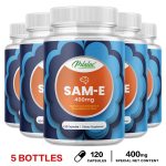 Pslalae SAM-e 400 mg kapsulės 120 vnt. &mdash; S-adenozil-L-metioninas, sąnarių palaikymas, kasdienė savijauta 120*5